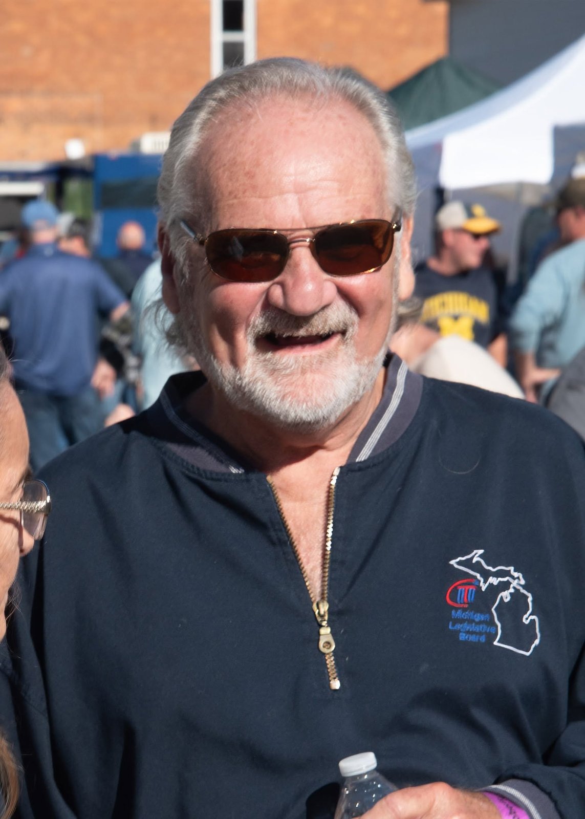 Smiling guest at Grass Lake Oktoberfest
