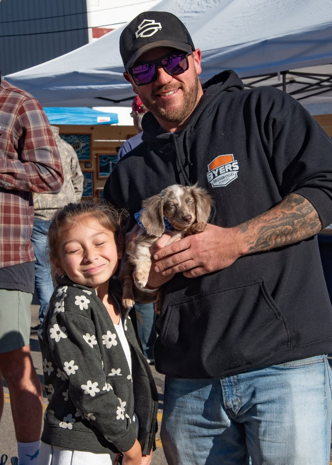 A puppy at Grass Lake Oktoberfest