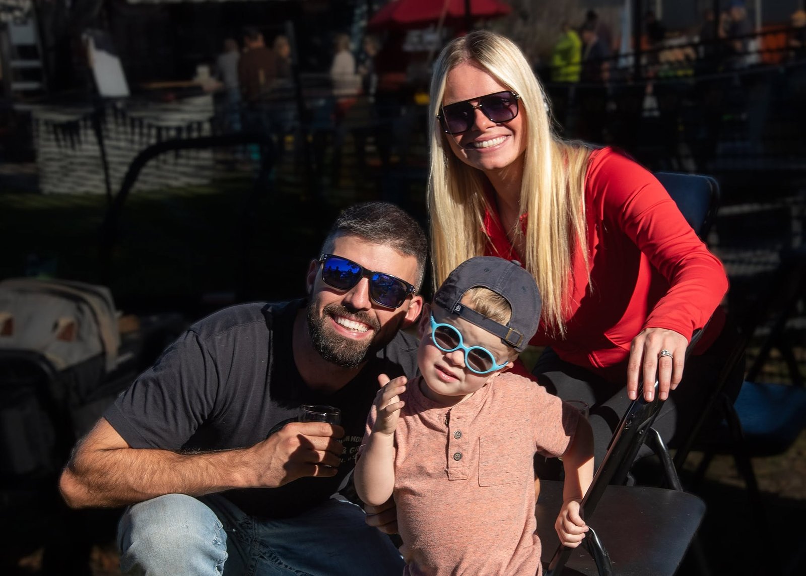 Family at Grass Lake Oktoberfest